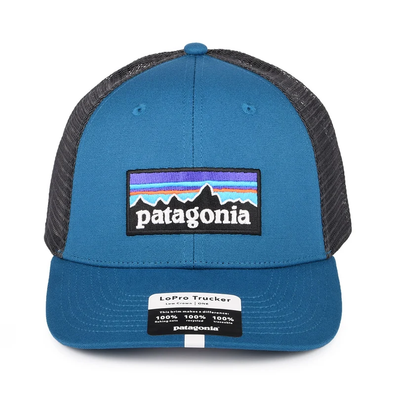 Casquette Trucker en Coton Bio LoPro P-6 Logo bleu sarcelle PATAGONIA