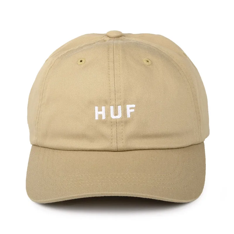 Casquette à Visière Incurvée en Coton Original Logo beige sable HUF