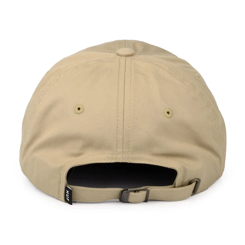 Casquette à Visière Incurvée en Coton Original Logo beige sable HUF