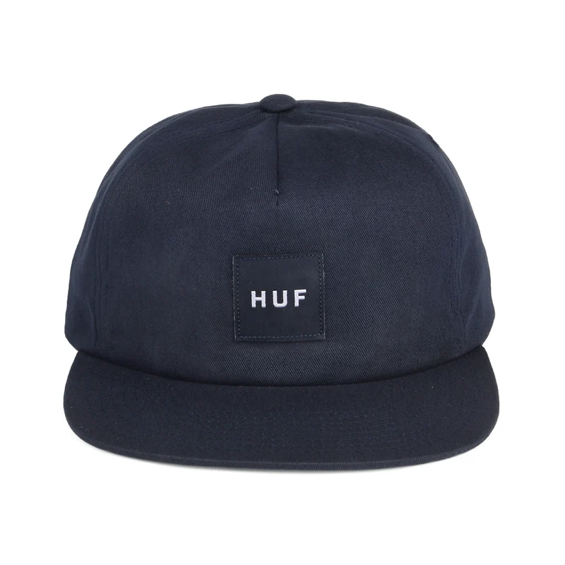 Casquette Snapback Non Structurée Box Logo bleu marine HUF