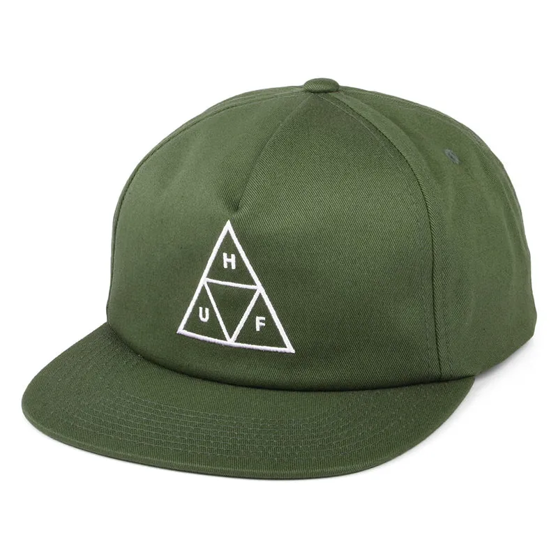 Casquette Snapback Non Structurée Triple Triangle olive HUF