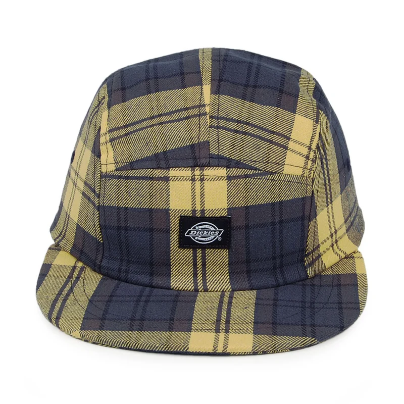 Casquette 5 Panel à Carreaux Hornbeck bleu-jaune DICKIES