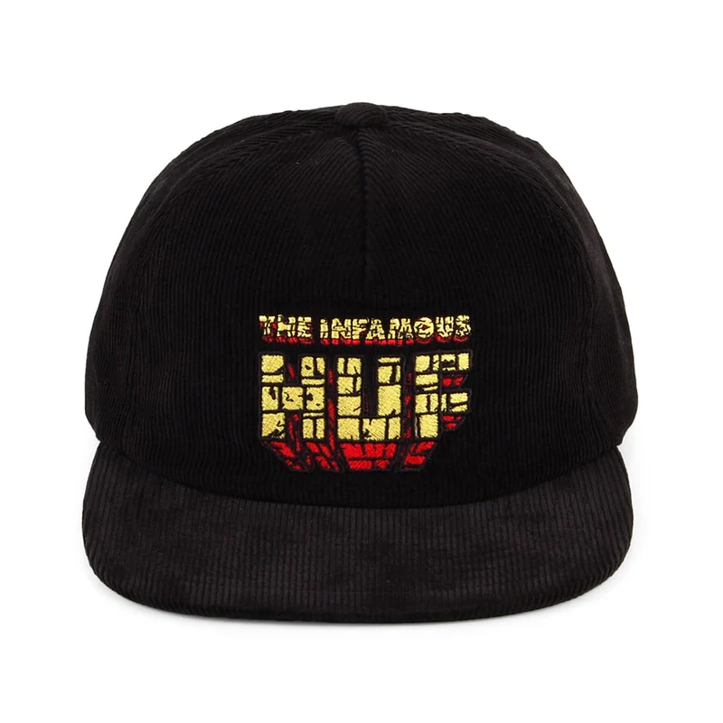 Casquette Snapback en Velours Côtelé Infamous noir HUF