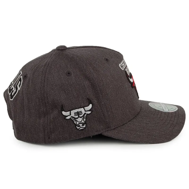 Casquette Snapback NBA Charcoal Eazy Chicago Bulls anthracite MITCHELL & NESS