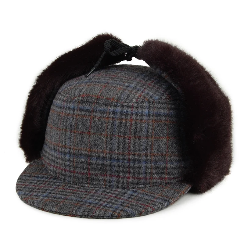 Casquette Militaire Avec Protège-Oreilles Krusk gris-noir CRAMBES