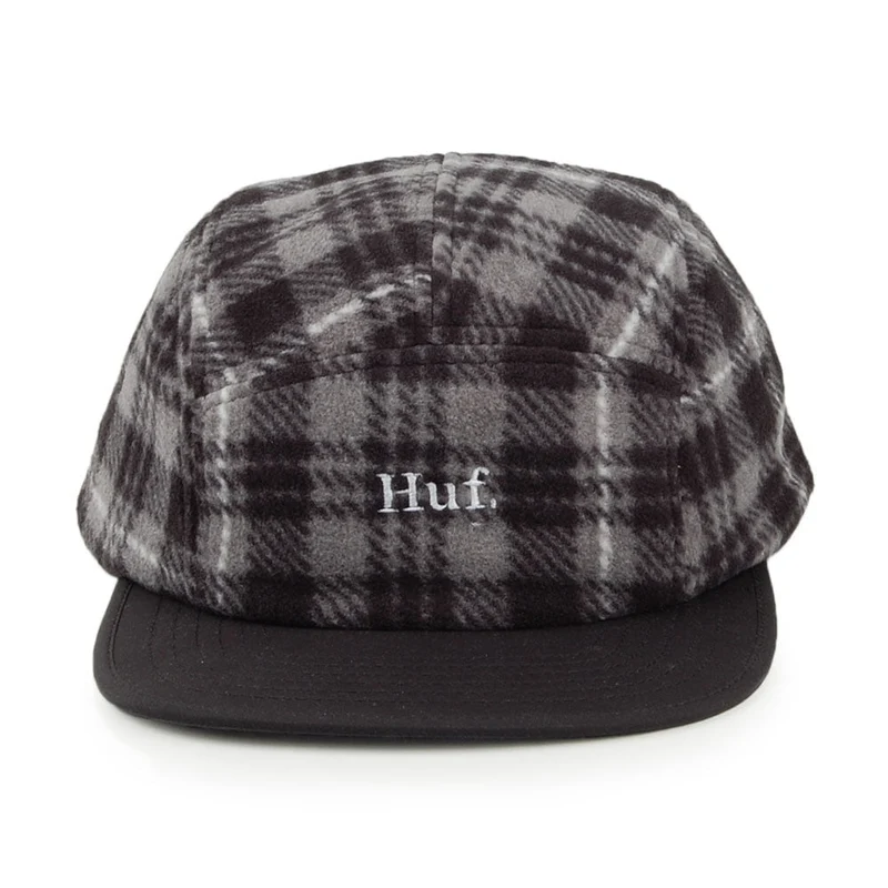 Casquette 5 Panel en Polaire Boroughs Volley noir-blanc HUF