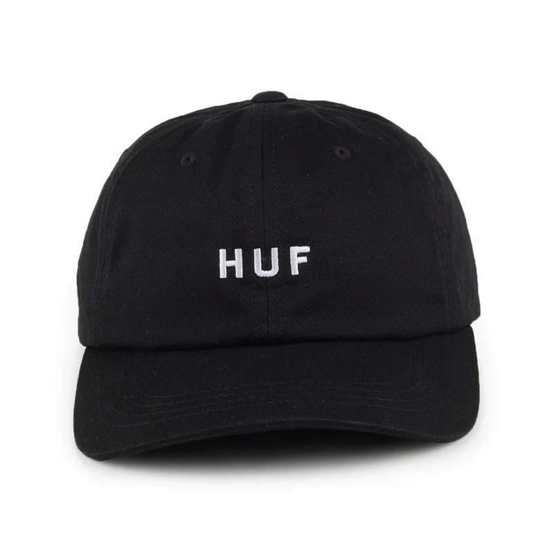 Casquette à Visière Incurvée en Coton Original Logo noir HUF