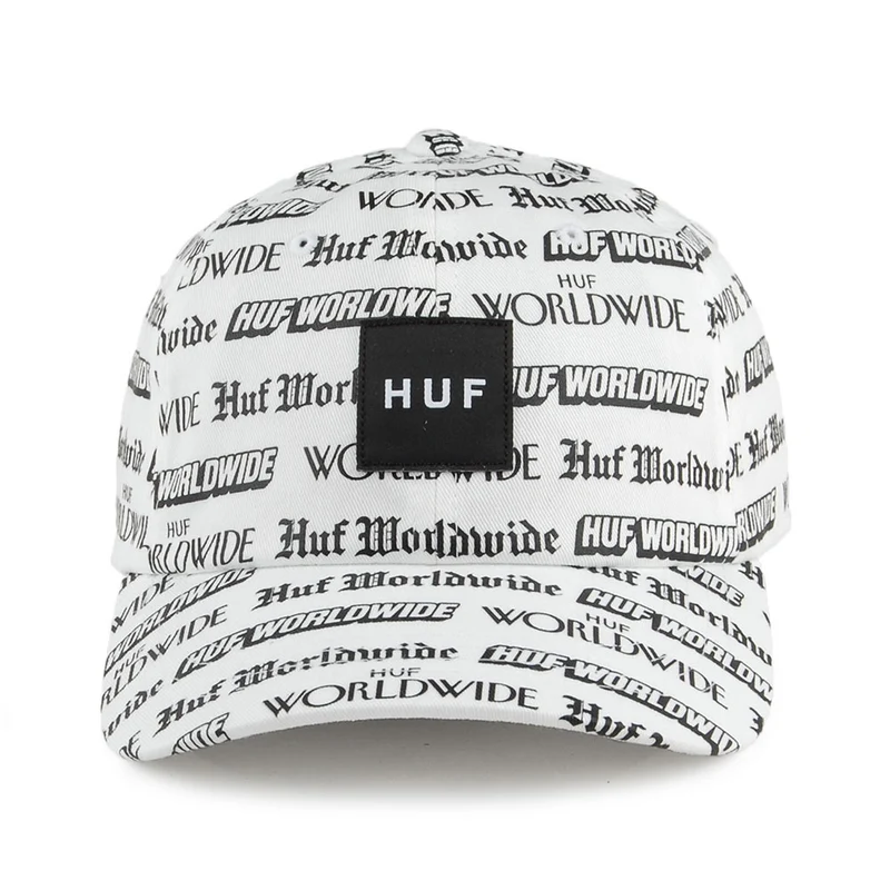 Casquette à Visière Incurvée Fake News blanc HUF