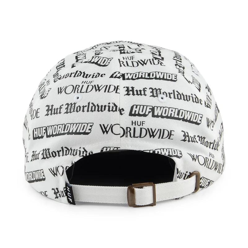 Casquette à Visière Incurvée Fake News blanc HUF