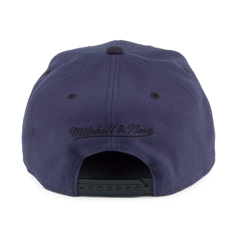 Casquette Snapback Box Logo bleu marine-noir MITCHELL & NESS