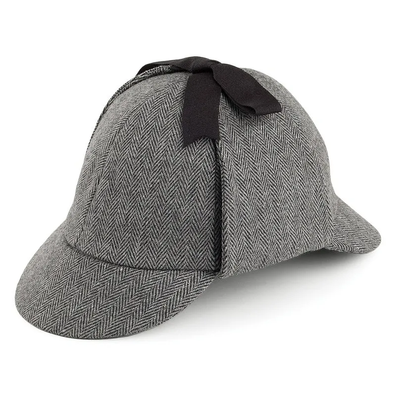 Chapeau Sherlock Holmes à chevrons gris JAXON & JAMES