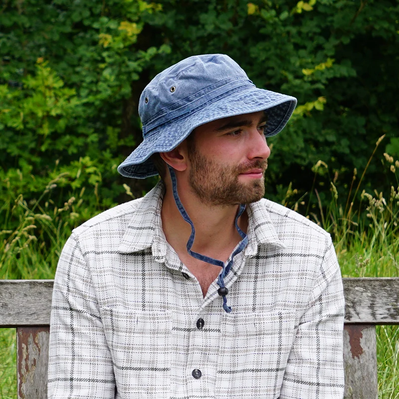 Chapeau Bob Boonie en Coton Pliable bleu marine JAXON & JAMES