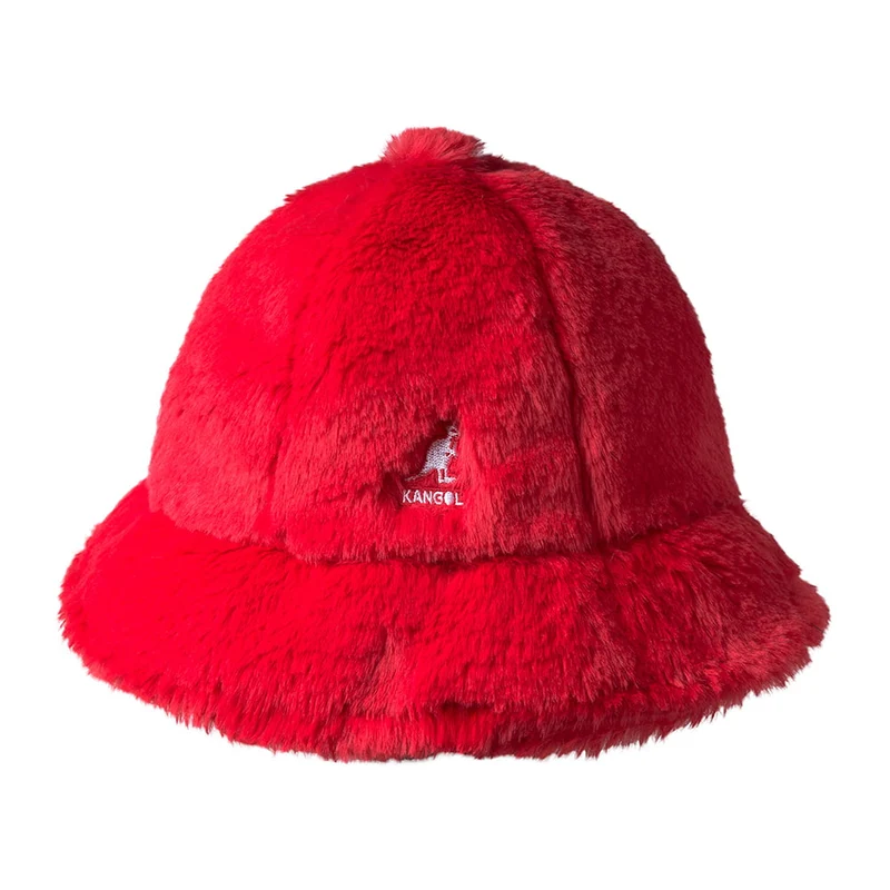 Chapeau Bob en Fausse Fourrure Casual écarlate KANGOL