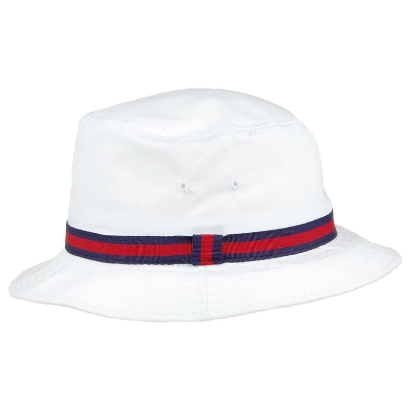 Chapeau Bob Hydrofuge à Rayures blanc DORFMAN PACIFIC