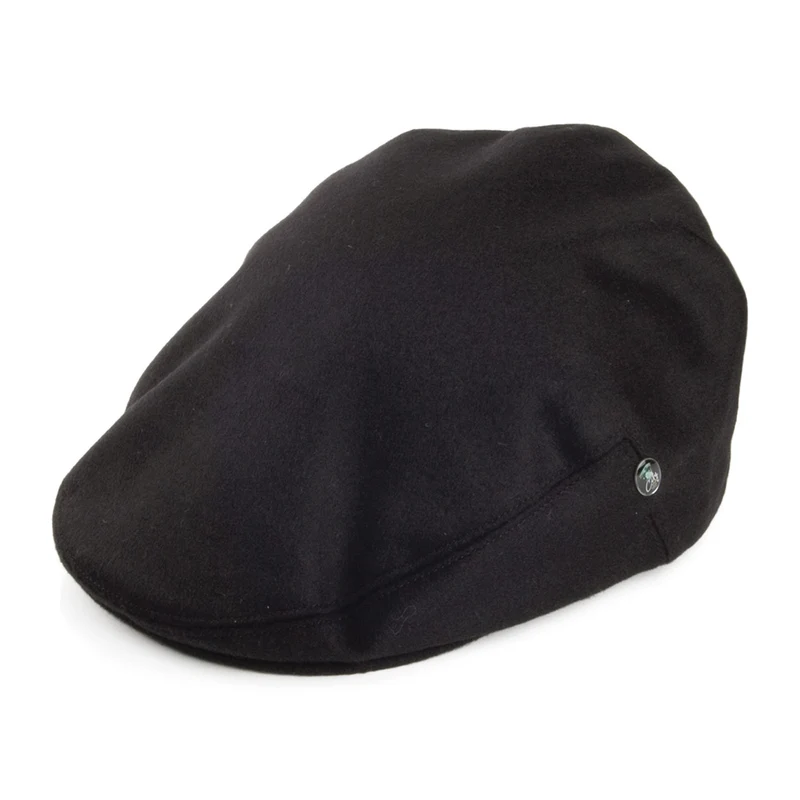 Casquette Plate en Laine Loden noir CITY SPORT