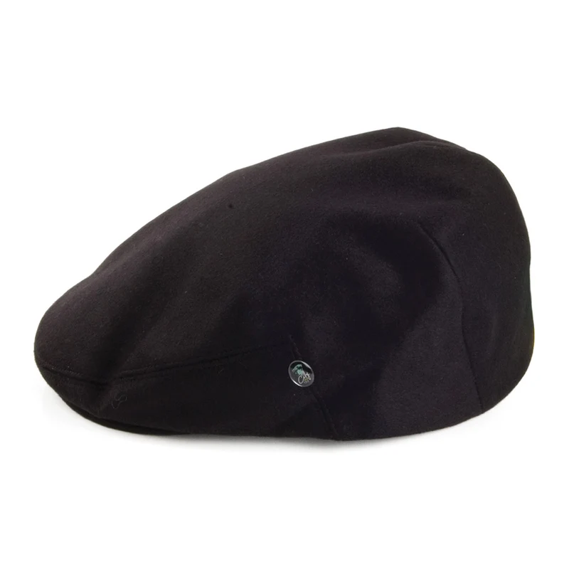Casquette Plate en Laine Loden noir CITY SPORT