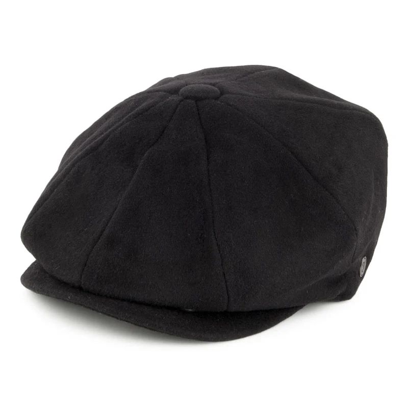 Casquette Gavroche en Pure Laine Harlem noir JAXON & JAMES