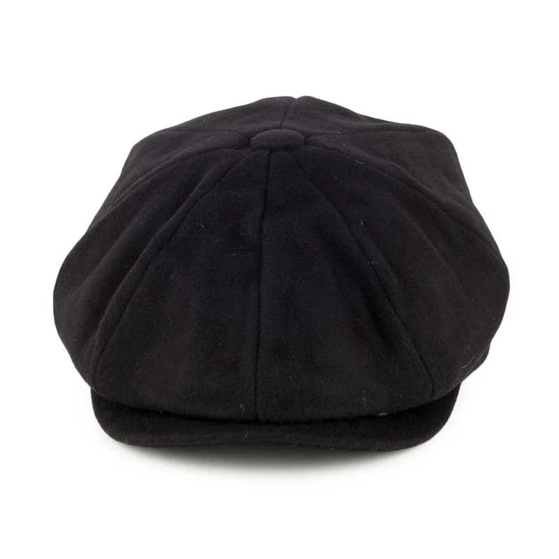 Casquette Gavroche en Pure Laine Harlem noir JAXON & JAMES