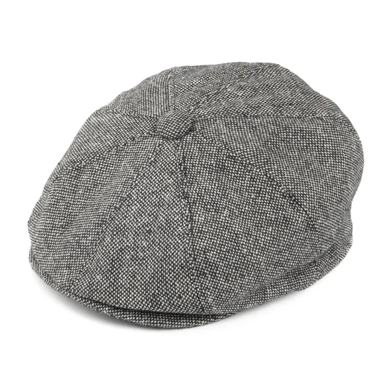 Casquette Gavroche en Tweed Chiné noir JAXON & JAMES