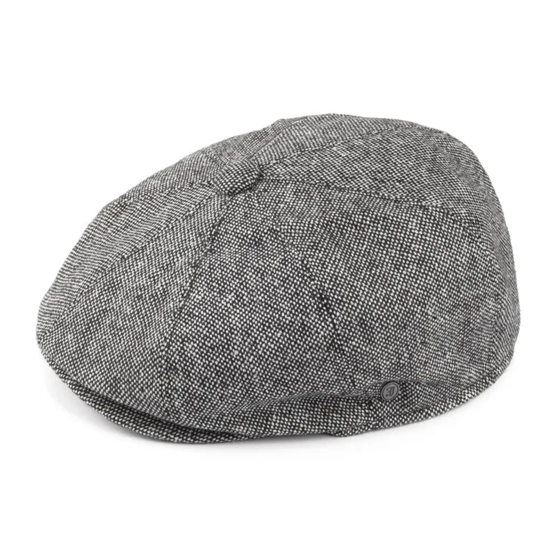 Casquette Gavroche en Tweed Chiné noir JAXON & JAMES