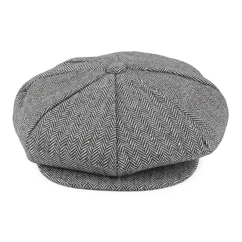 Casquette Gavroche La Grosse Pomme à Chevrons gris JAXON & JAMES