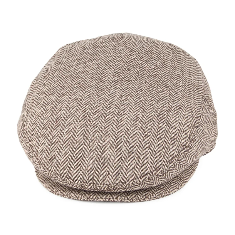 Casquette Plate à Chevrons marron JAXON & JAMES