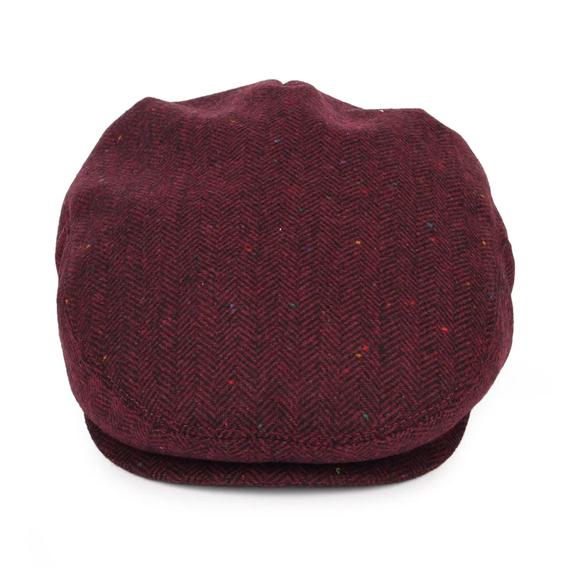 Casquette Plate à Chevrons Hillcrest bordeaux-noir JAXON & JAMES