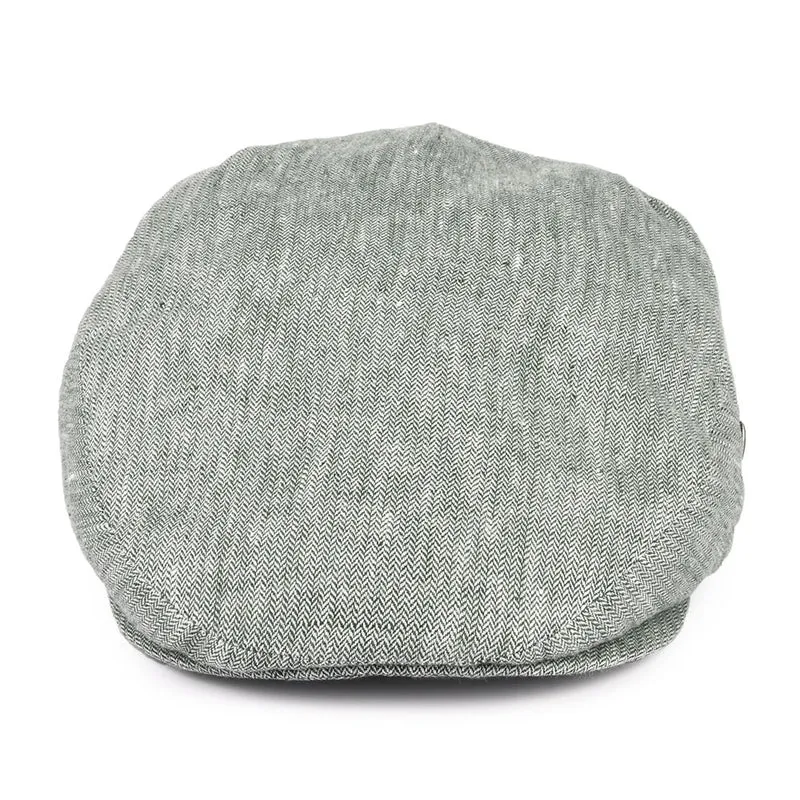 Casquette Plate en Lin à Petits Chevrons forêt CITY SPORT
