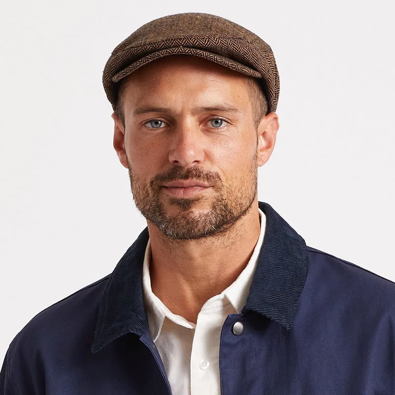 Casquette Plate à Chevrons Hooligan marron-khaki BRIXTON