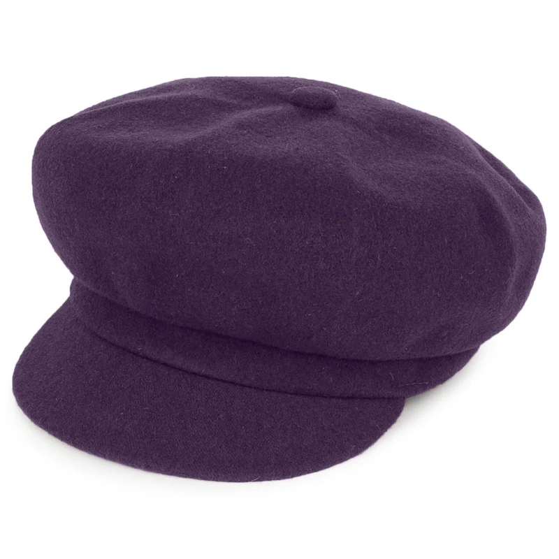 Casquette Gavroche en Laine Spitfire violet KANGOL