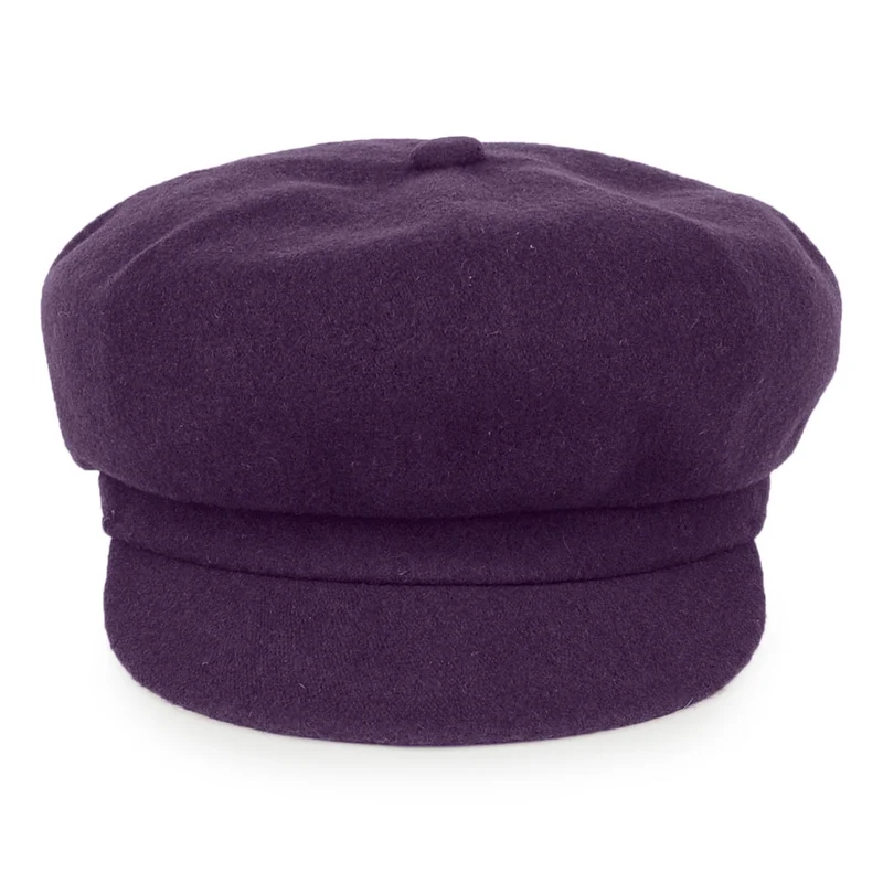 Casquette Gavroche en Laine Spitfire violet KANGOL