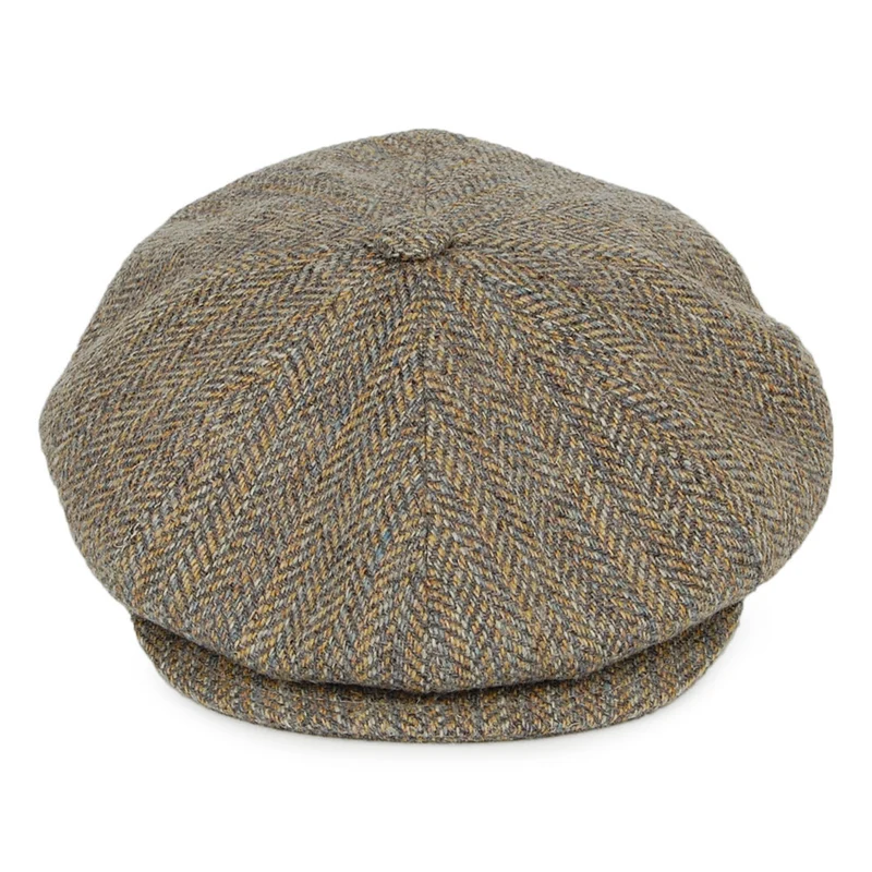 Casquette Gavroche Italienne à Rayures et Chevrons Galvin panaché de gris BAILEY
