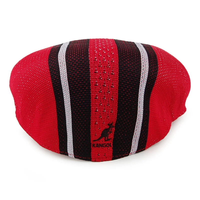 Casquette Plate Vented Stripes 504 écarlate KANGOL