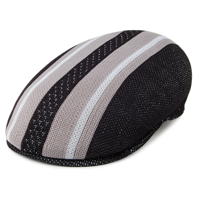Casquette Plate Vented Stripes 504 noir KANGOL