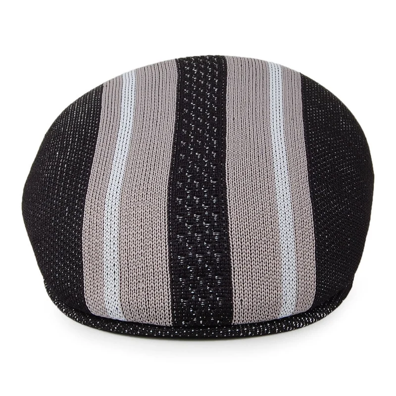 Casquette Plate Vented Stripes 504 noir KANGOL