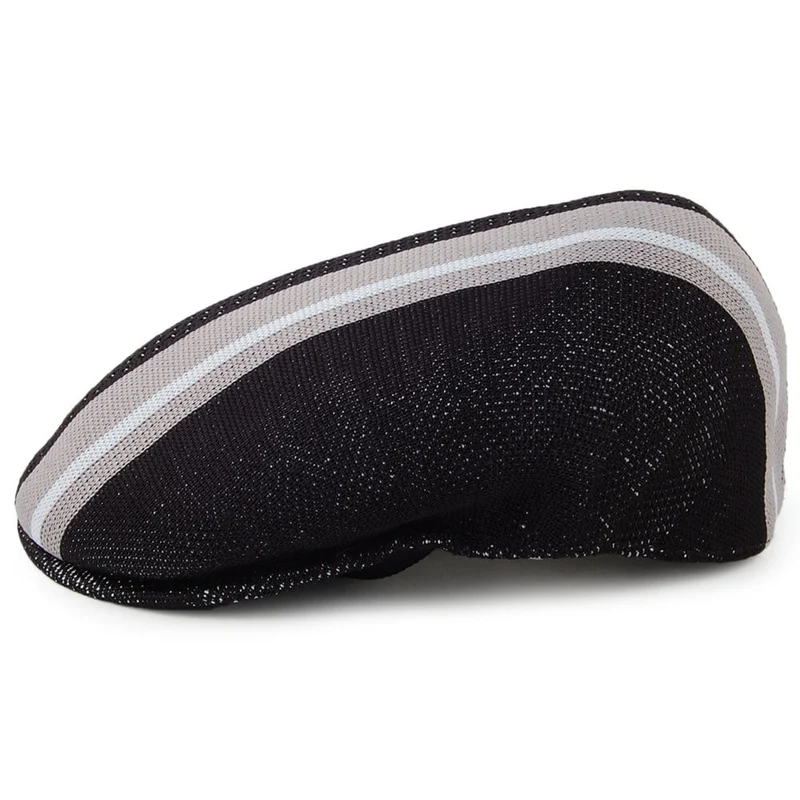 Casquette Plate Vented Stripes 504 noir KANGOL
