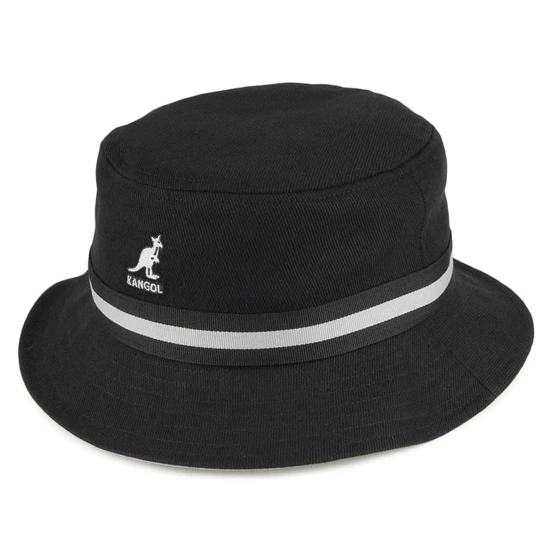 Chapeau Bob Stripe Lahinch noir KANGOL