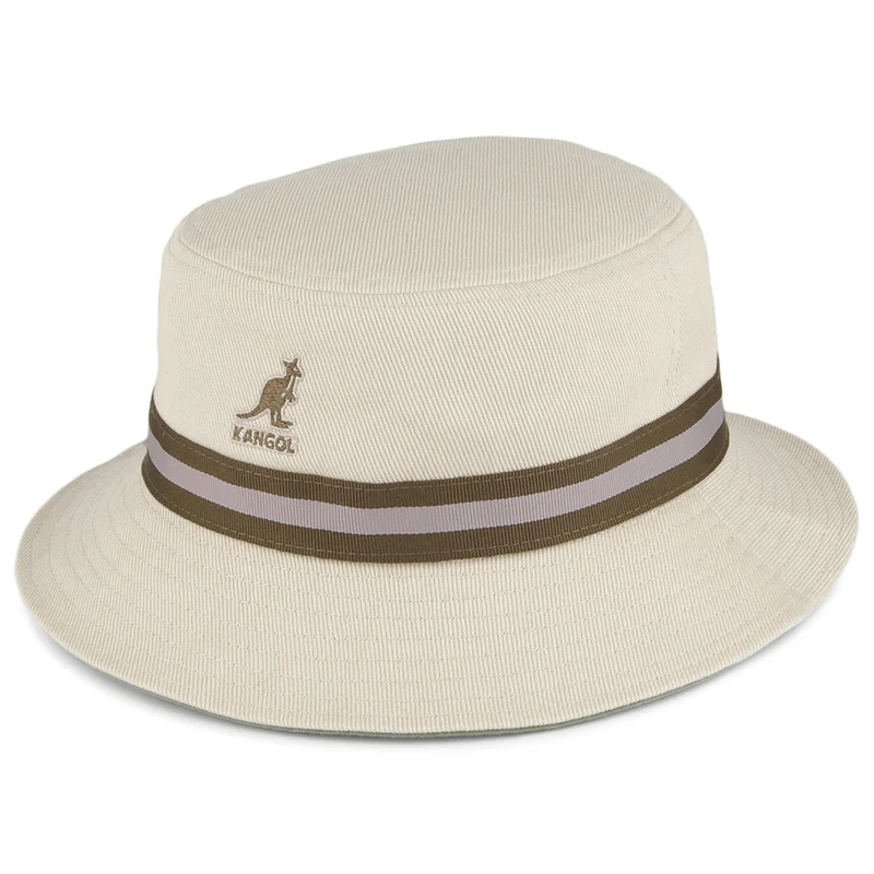 Chapeau Bob Stripe Lahinch beige KANGOL