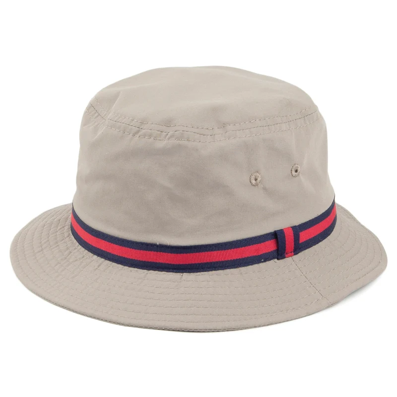 Chapeau Bob Hydrofuge à Rayures khaki DORFMAN PACIFIC