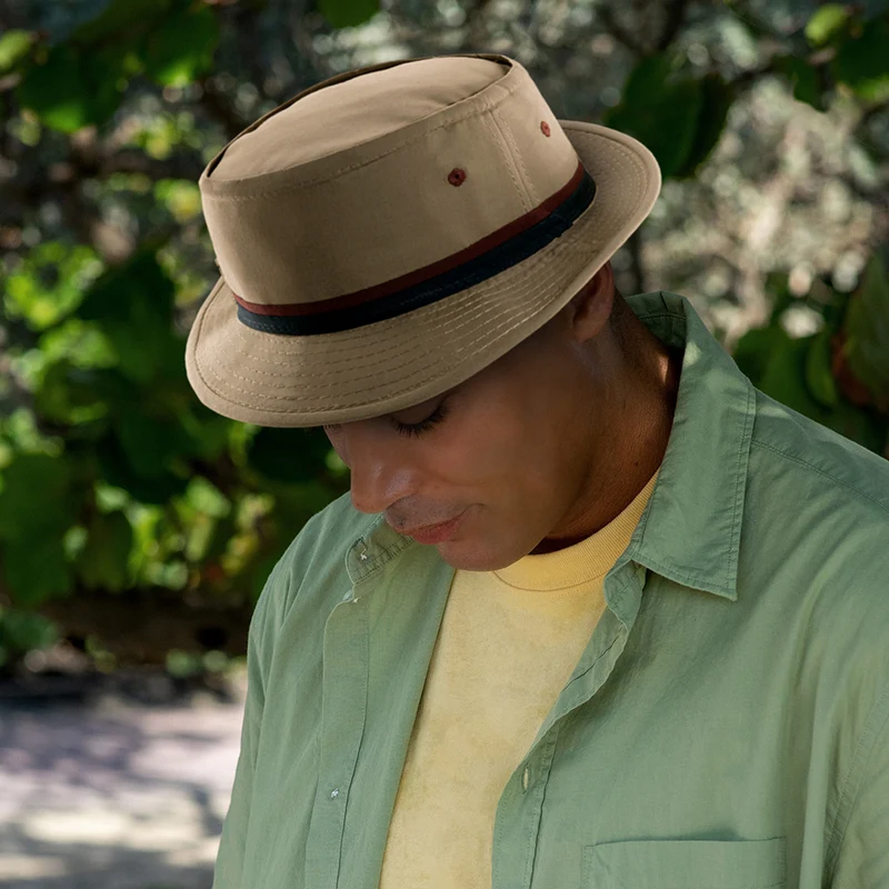 Chapeau Bob Pliable beige sable DORFMAN PACIFIC