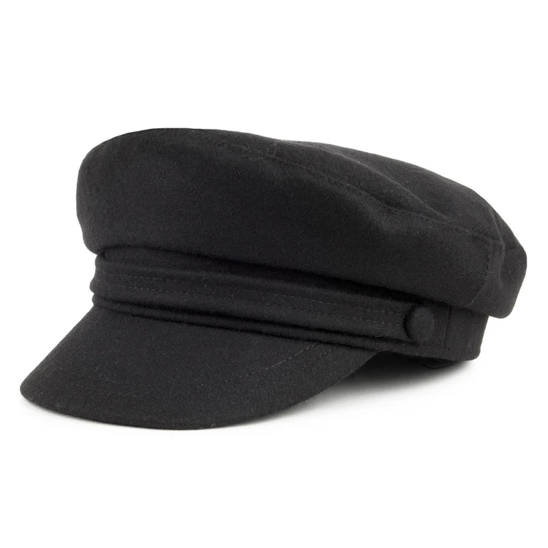 Casquette de Marin en Laine Mélangée noir JAXON & JAMES