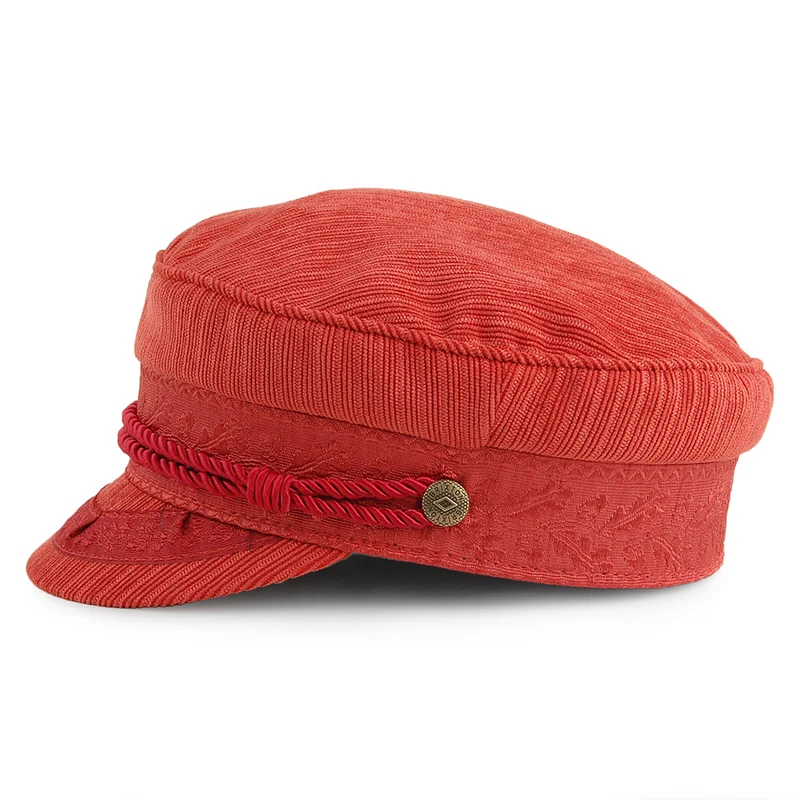 Casquette de Marin Fiddler Striée Albany orange BRIXTON