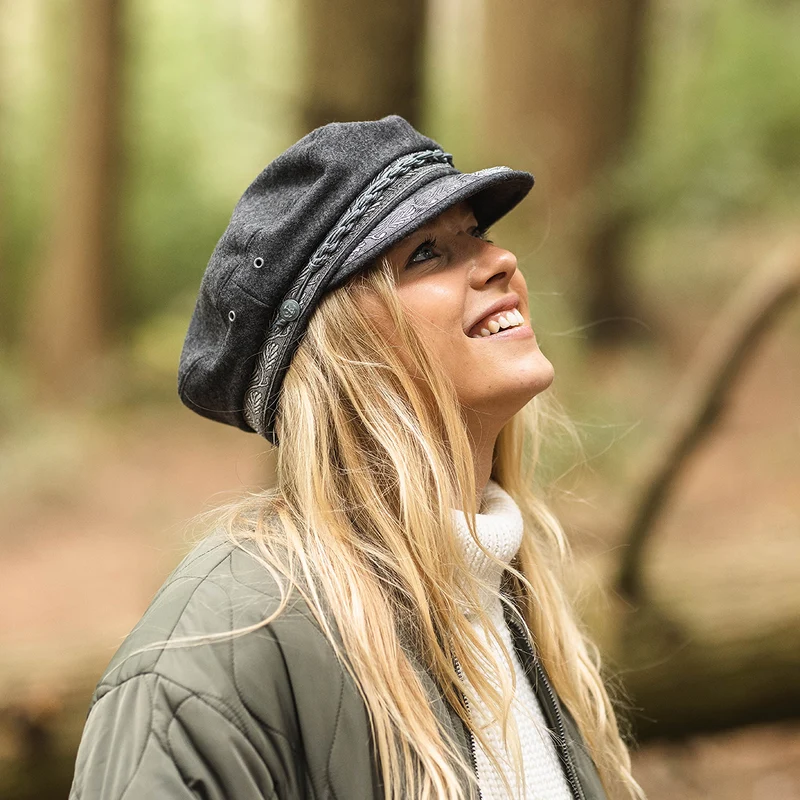Casquette de Marin en Laine Classic gris JAXON & JAMES