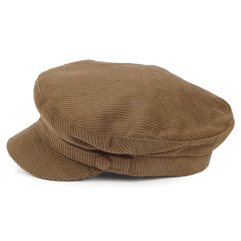 Casquette de Marin en Velours Côtelé Mariner marron clair FAILSWORTH