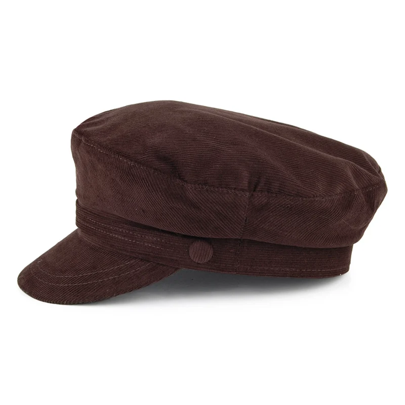 Casquette de Marin en Velours Côtelé marron JAXON & JAMES