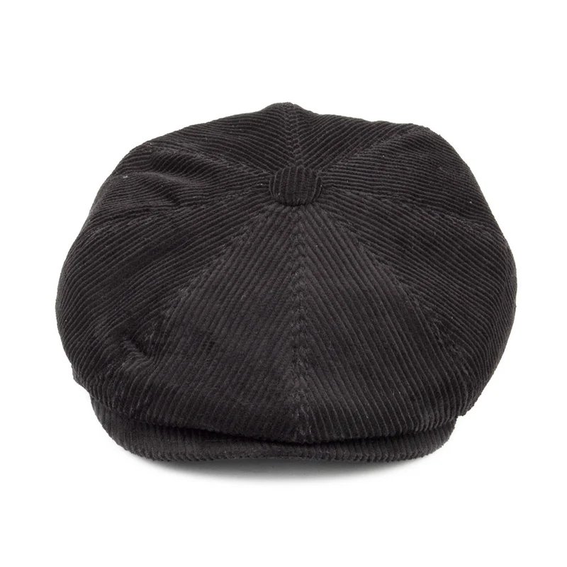 Casquette Gavroche en Velours Côtelé noir JAXON & JAMES
