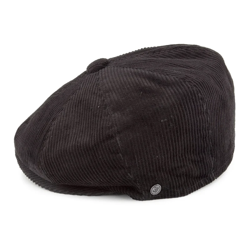 Casquette Gavroche en Velours Côtelé noir JAXON & JAMES