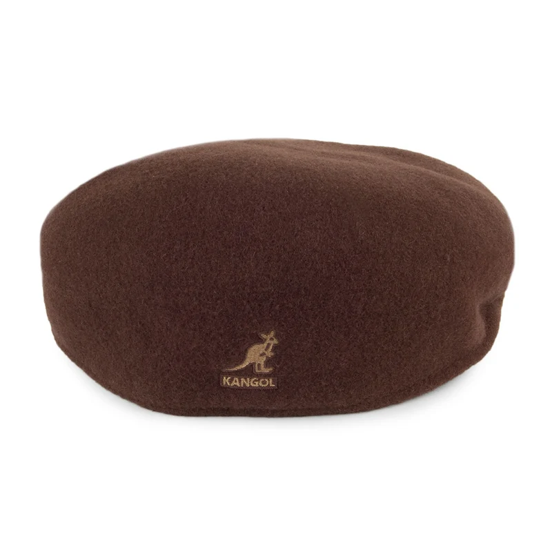 Casquette Plate en Laine 504 tabac KANGOL