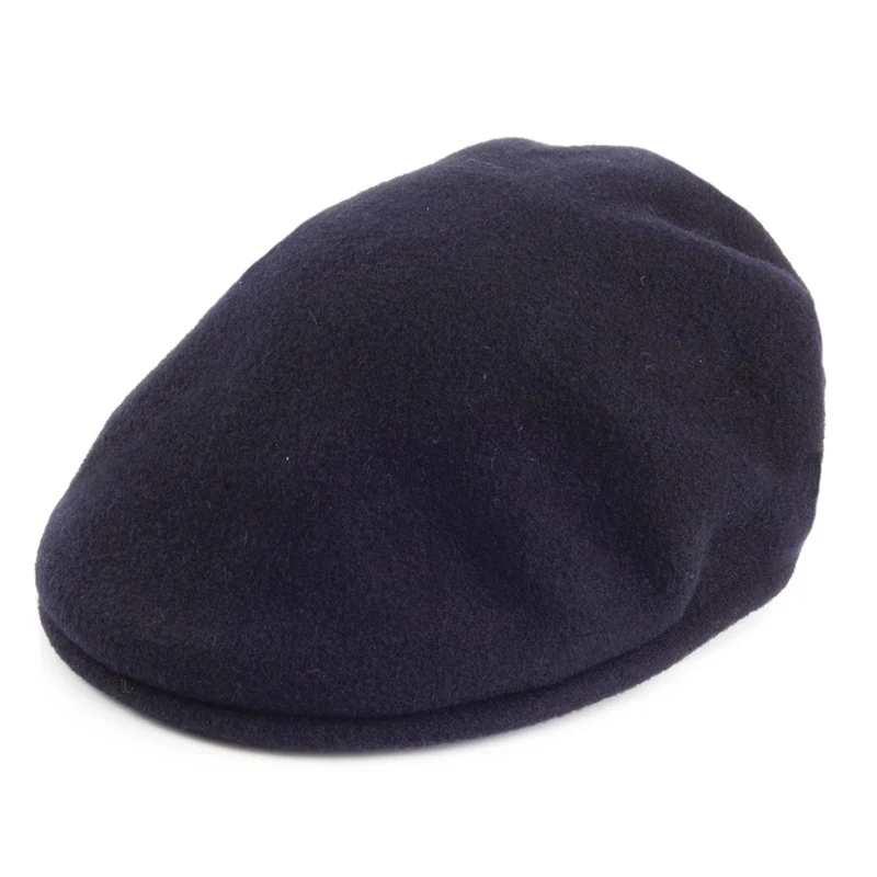 Casquette Plate en Laine 504 bleu marine KANGOL