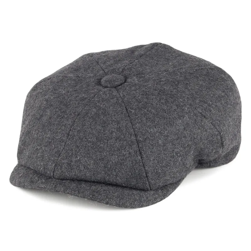 Casquette Gavroche en Laine Melton gris CHRISTYS
